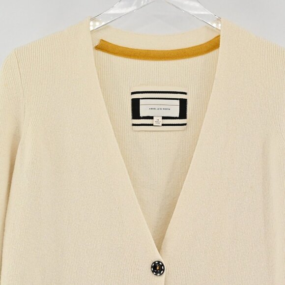 ANTHROPOLOGIE Sweater Womens Size XS ANGEL OF THE NORTH Cardigan Stripe Button - Picture 2 of 13
